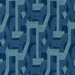 Robert Allen Contour Lines Lapis 519230 At Home Collection Indoor Upholstery Fabric