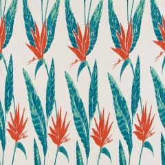 Robert Allen Crane Lily Tomato 520134 Festival Color Collection Indoor Upholstery Fabric