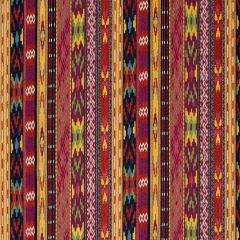 Robert Allen Pueblo Stripe Tomato 520231 Festival Color Collection Indoor Upholstery Fabric