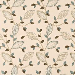 Baker Lifestyle Lauretta Teal / Biscuit LB50142-3 Drapery Fabric