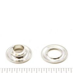 DOT Grommet with Plain Washer #1 Brass Nickel Plated 9/32 inch 1-gross (144)