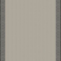 F. Schumacher Greek Key Embroidery Pebble And Black 25801 Modern Glamour Collection Indoor Upholstery Fabric