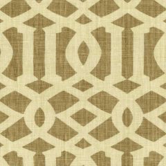 F Schumacher Imperial Trellis Natural/Coffee 2643761 Print Happy Collection Indoor Upholstery Fabric