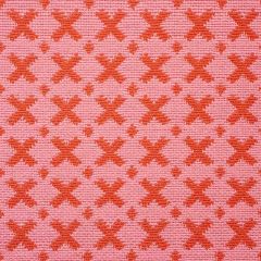 F Schumacher Elias Pink & Red 77201 Step Lively Collection Indoor Upholstery Fabric