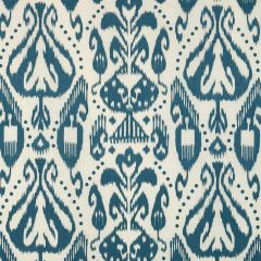 F Schumacher Kiva Embroidered Ikat Lapis 69480 Ikat Collection Indoor Upholstery Fabric