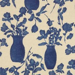 F Schumacher Hugo Floral Indigo 176241 Good Vibrations Collection Indoor Upholstery Fabric