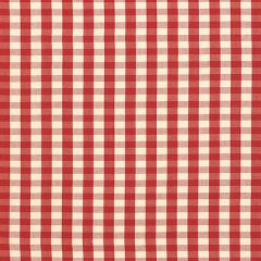 F. Schumacher Elton Cotton Check Red 63054 Chroma Collection