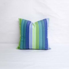 Indoor/Outdoor Sunbrella Seville Seaside - 18x18 Vertical Stripes Throw Pillow