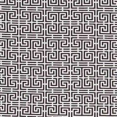 F Schumacher Chinois Fret Black / White 70565 Essentials Small Scale Upholstery Collection Indoor Upholstery Fabric