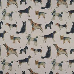 Clarke and Clarke Walkies Linen F1176-01 Country And Garden Collection Multipurpose Fabric