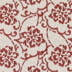 Duralee Song Natural/Red 73034-90 Barton Embroideries Collection Multipurpose Fabric