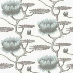 Cole and Son Summer Lily Aqua / White 95-4022 Contemporary Restyled Collection Wall Covering