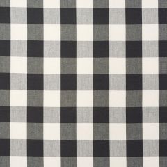 F Schumacher Camden Cotton Check Black 63044 Revisit Of Popular Patterns Collection Indoor Upholstery Fabric