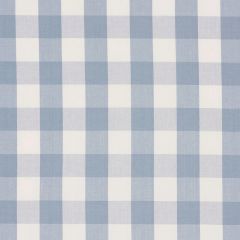 F Schumacher Camden Cotton Check Sky 63048 Revisit Of Popular Patterns Collection Indoor Upholstery Fabric