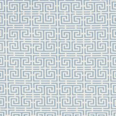 F Schumacher Chinois Fret Sky / Ivory 70560 Essentials Small Scale Upholstery Collection Indoor Upholstery Fabric