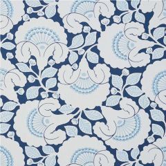 F Schumacher Jackie Applique Embroidery Blue 77301 Wallflowers Collection Indoor Upholstery Fabric