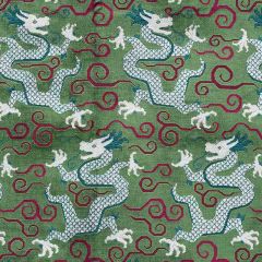 F Schumacher Bixi Velvet Emerald 73971 Cut and Patterned Velvets Collection Indoor Upholstery Fabric