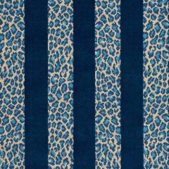 F Schumacher Guepard Stripe Velvet Mediterranean 77140 by Timothy Corrigan Indoor Upholstery Fabric
