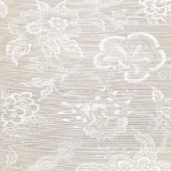 F-Schumacher Hothouse Flowers Sisal-Fog & Chalk 5006090 Luxury Decor Wallpaper