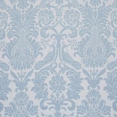 F Schumacher Anna Damask Soft Blue 68437 New Traditional Collection Indoor Upholstery Fabric