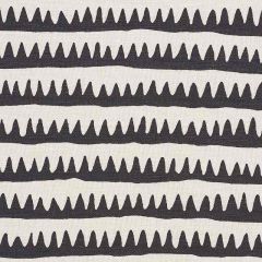 F Schumacher Corfu Stripe Black 177971 Primitive Beauty Collection Indoor Upholstery Fabric