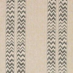 F Schumacher Kudu Stripe Black 69970 Tribal Chic Collection Indoor Upholstery Fabric