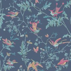 Cole and Son Hummingbirds Indigo / Multi 100-14068 Archive Anthology Collection Wall Covering