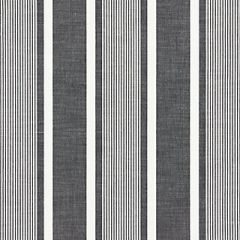 Scalamandre Wellfleet Stripe Carbon SC 000527111 Chatham Stripes and Plaids Collection Upholstery Fabric