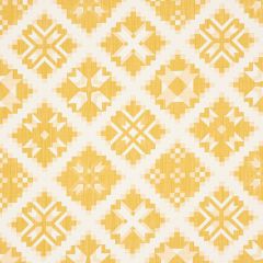 F Schumacher Tristan Patchwork Yellow 76762 Folk Art Collection Indoor Upholstery Fabric
