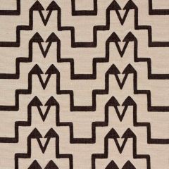 F Schumacher Turkish Step Brown 71244 by David Kaihoi Indoor Upholstery Fabric