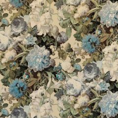 Mulberry Home Floral Pompadour Velvet Sage FD315-S108 Modern Country Velvets Collection Multipurpose Fabric