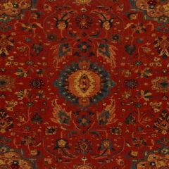 F Schumacher Jahanara Carpet Turkish Red 172790 Indoor Upholstery Fabric