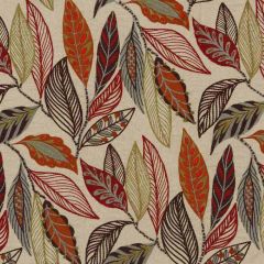 Mulberry Home Forest Leaves Red / Plum FD766-V54 Festival Collection Multipurpose Fabric