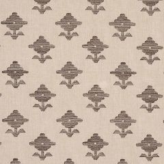 F Schumacher Rubia Embroidery Brown 74165 Easy Elements Collection Indoor Upholstery Fabric