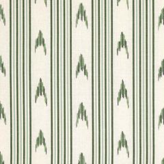 F Schumacher Santa Barbara Ikat Leaf Green 74224 by Mark D. Sikes Indoor Upholstery Fabric