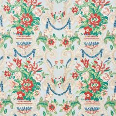 F Schumacher Aylesbury Vase Aqua 173844 Classic Prints Collection Indoor Upholstery Fabric
