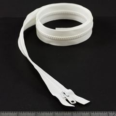 YKK Vislon #5 Separating Zipper AutoLok Short Single Pull Metal Slider VSOL56 42 inch White