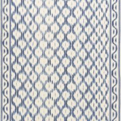 F Schumacher Santa Monica Ikat Indigo 176502 by Mark D Sikes Indoor Upholstery Fabric