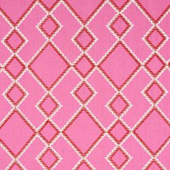 F Schumacher Branson Embroidery Pink 75890 Happy Together Collection Indoor Upholstery Fabric