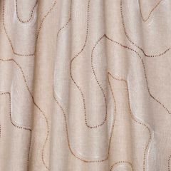 F Schumacher Topo Beaded Sheer Natural 75902 Essentials: Sheers and Casements Collection Drapery Fabric