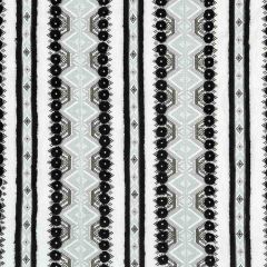 Beacon Hill Handira Stripe Black and White 262088 Linen Embroideries Collection Multipurpose Fabric