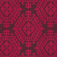 F Schumacher Omar Embroidery Berry 71943 Caravanne Collection Indoor Upholstery Fabric
