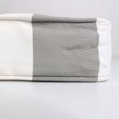 Patio Lane Grey/White Stripe Pinched Cushion Cover (1) 45 x 14 x 3  / (1) 45 x 18 x 3 (quick ship)