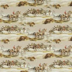 Mulberry Home Morning Gallop Linen Grey / Sand FD294-A46 Festival Collection Multipurpose Fabric