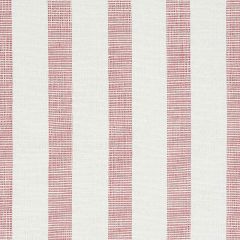 F Schumacher Ketley Performance Stripe Red 77561 New Traditional Collection Indoor Upholstery Fabric