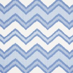 F Schumacher Chevron Ikat Blue 72630 Ikat Collection Indoor Upholstery Fabric