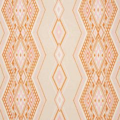 F Schumacher Bayeta Embroidery Pink & Orange 78151 True West Collection Indoor Upholstery Fabric
