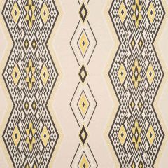 F Schumacher Bayeta Embroidery Yellow & Neutral 78152 True West Collection Indoor Upholstery Fabric