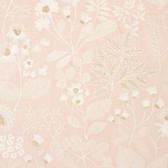 F Schumacher Emaline Embroidery Blush 78310 Exquisite Embroideries Collection Indoor Upholstery Fabric