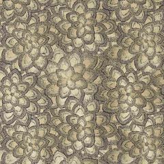 F Schumacher Lotus Embroidery Gold 78340 Exquisite Embroideries Collection Indoor Upholstery Fabric